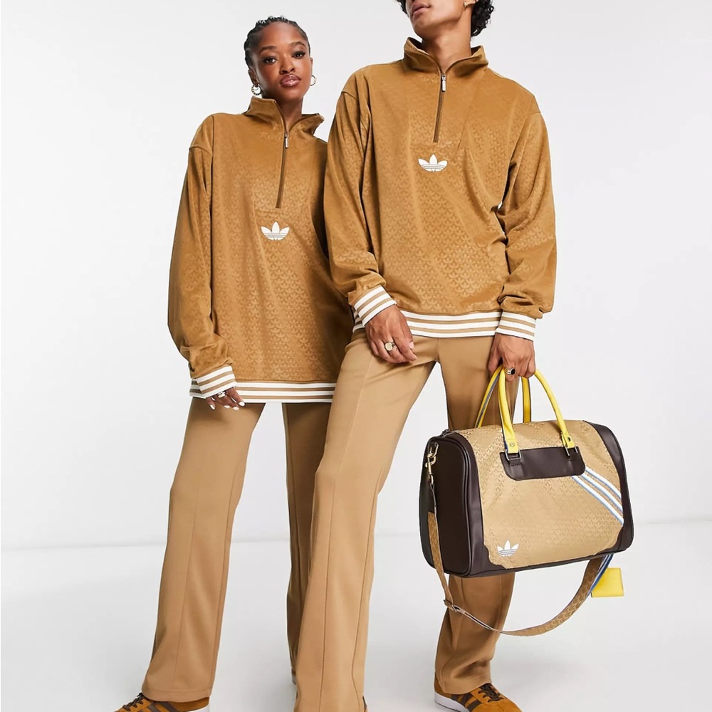 Adidas Originals adicolor 70s unisex funnel velour fleece